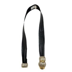 Ceinture Emmanuel Leather Belt Black Old Money Mobwife Quiet Luxury S/M